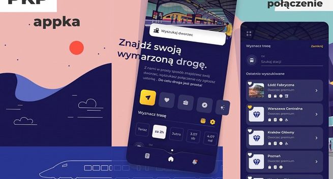 PKP z aplikacją do zakupu biletów i przeglądania usług na dworcach