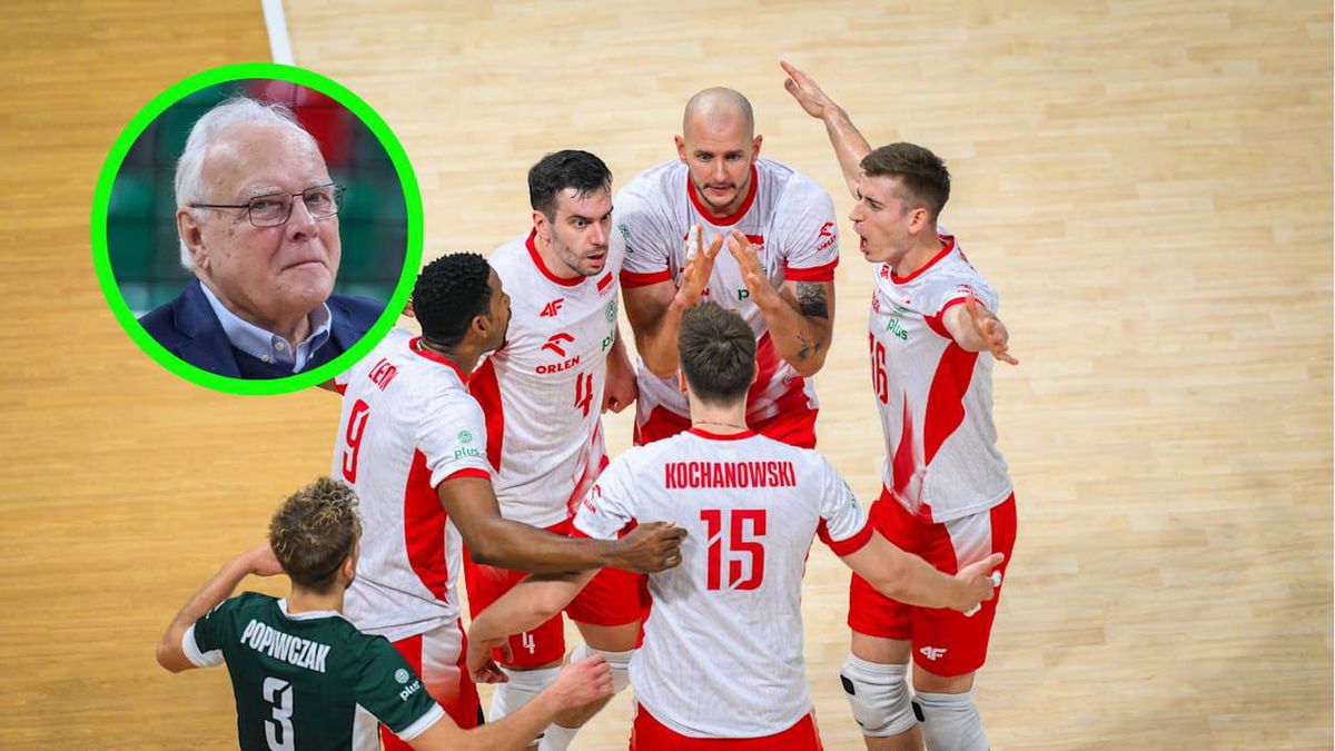 Getty Images / Volleyball World / Na zdjęciu: siatkarze reprezentacji Polski, w kółeczku Waldemar Wspaniały (fot. PAP)