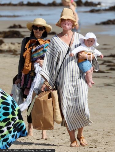 Katy Perry z rodziną na plaży