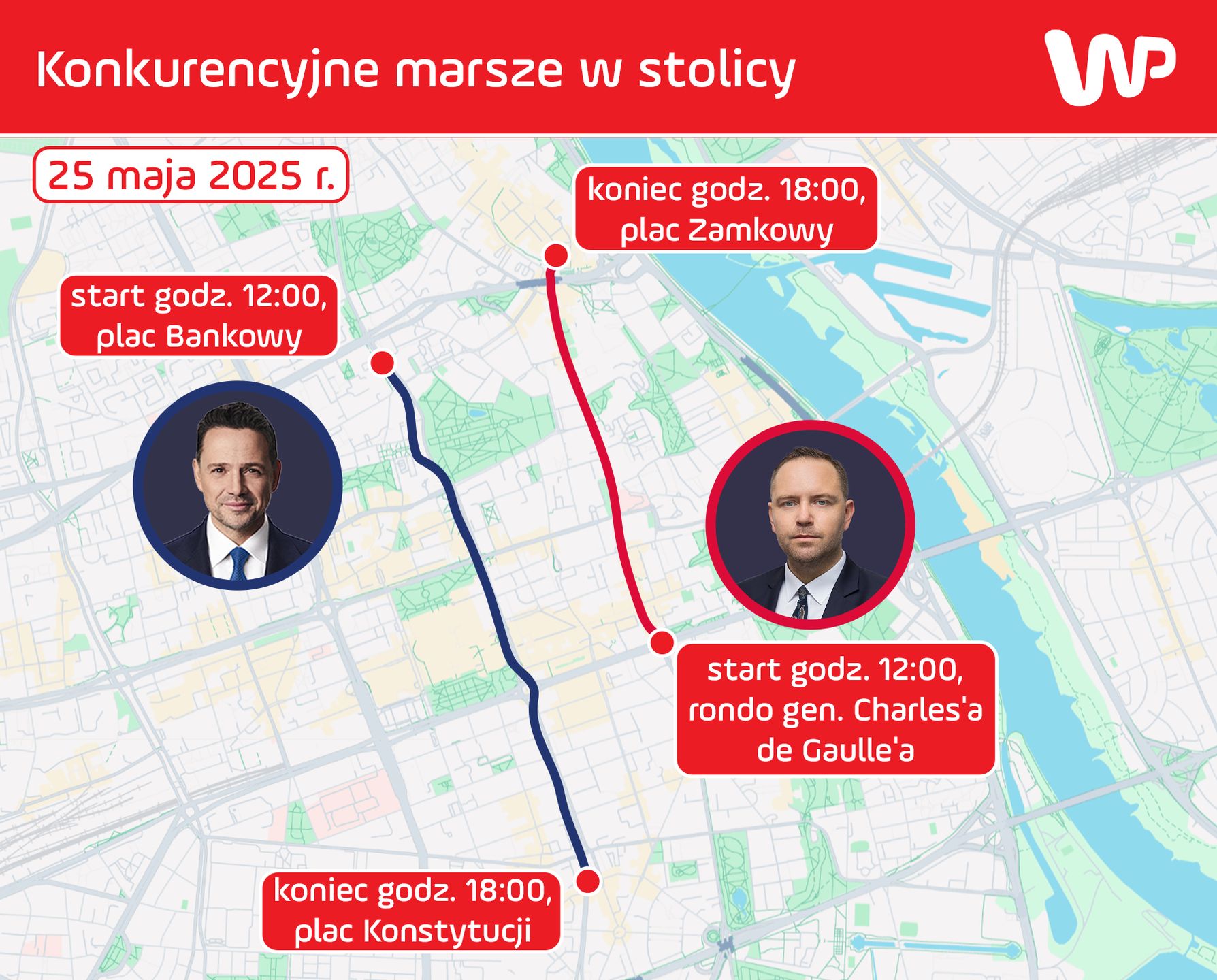 Trasy obu marszów