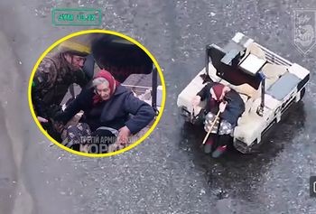 "Babciu, wsiadaj!" Ukraiński robot uratował seniorkę