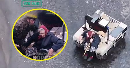 "Babciu, wsiadaj!" Ukraiński robot uratował seniorkę