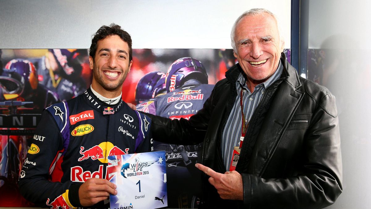 Daniel Ricciardo i Dietrich Mateschitz (po prawej)