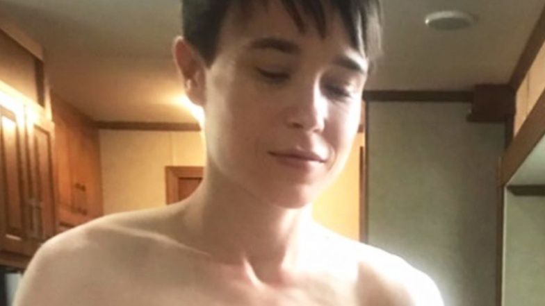 Elliot Page pozuje bez koszulki