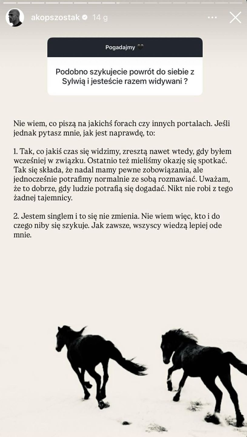 Akop Szostak o relacji z Sylwią Szostak