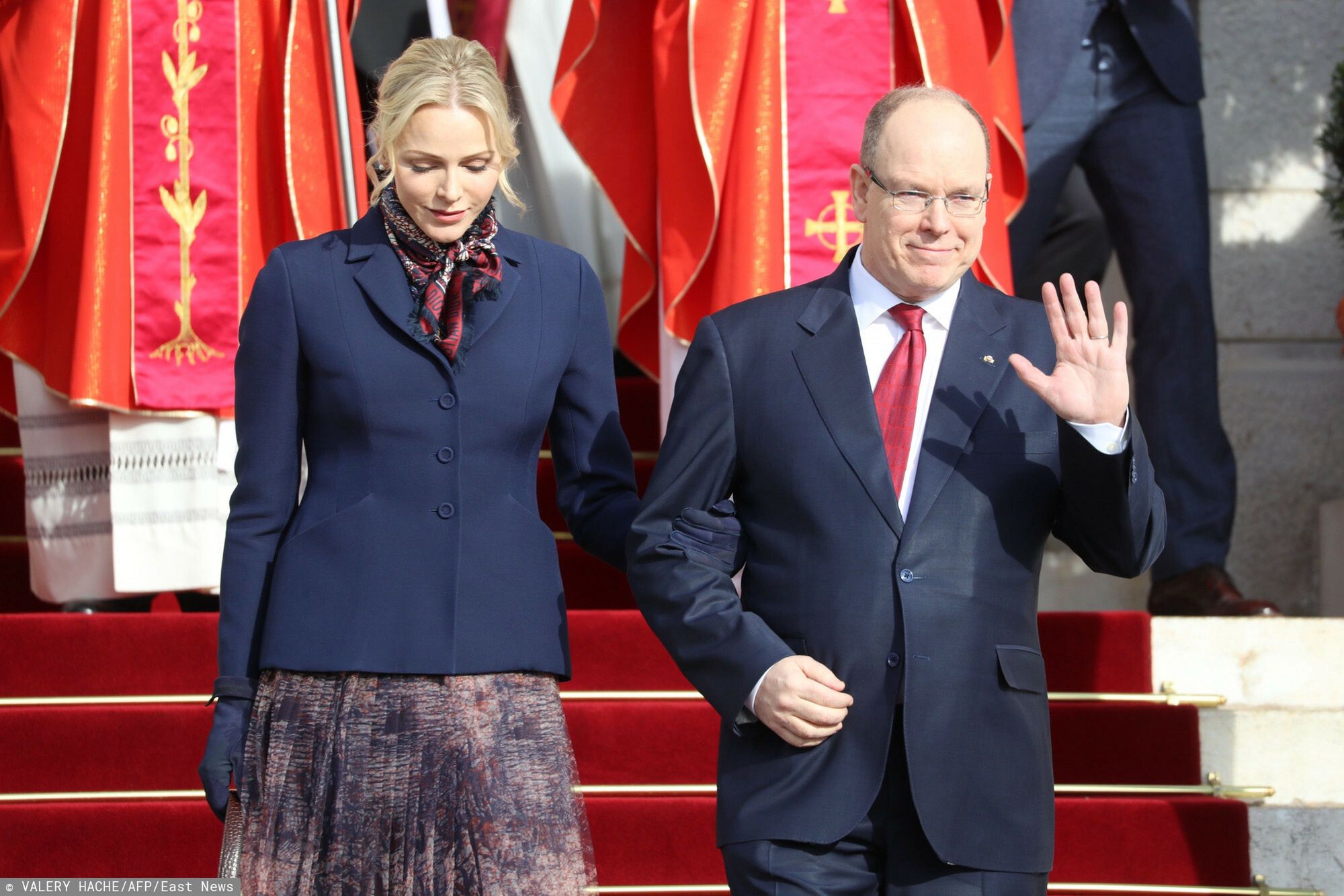 Księżna Charlene i książę Albert