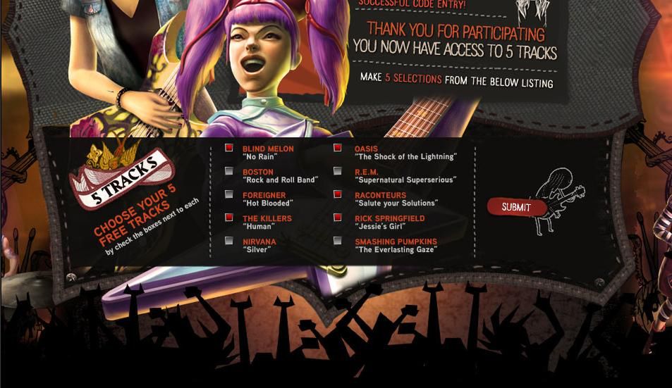Promocji Guitar Hero: World Tour ciąg dalszy
