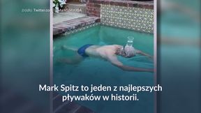 #dziejesiewsporcie: cały basen ze szklanką na głowie. Niesamowity wyczyn 70-latka!