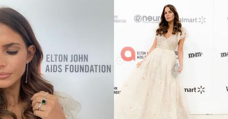 Oscary 2020: Weronika Rosati z torebką Elizabeth Taylor bryluje na imprezie Eltona Johna
