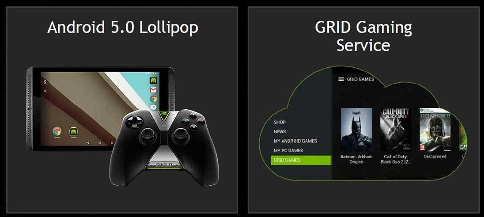 Shield Tablet z Android 5.0 i usługą Nvidia GRID 2