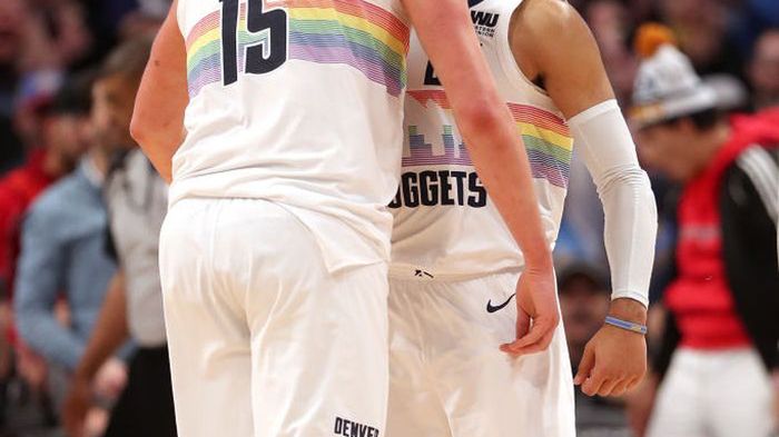 Getty Images / Matthew Stockman / Na zdjęciu: Nikola Jokić i Jamal Murray