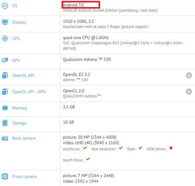 Alcatel Idol 4 Pro jednak z Androidem 7.0 Nougat? 2