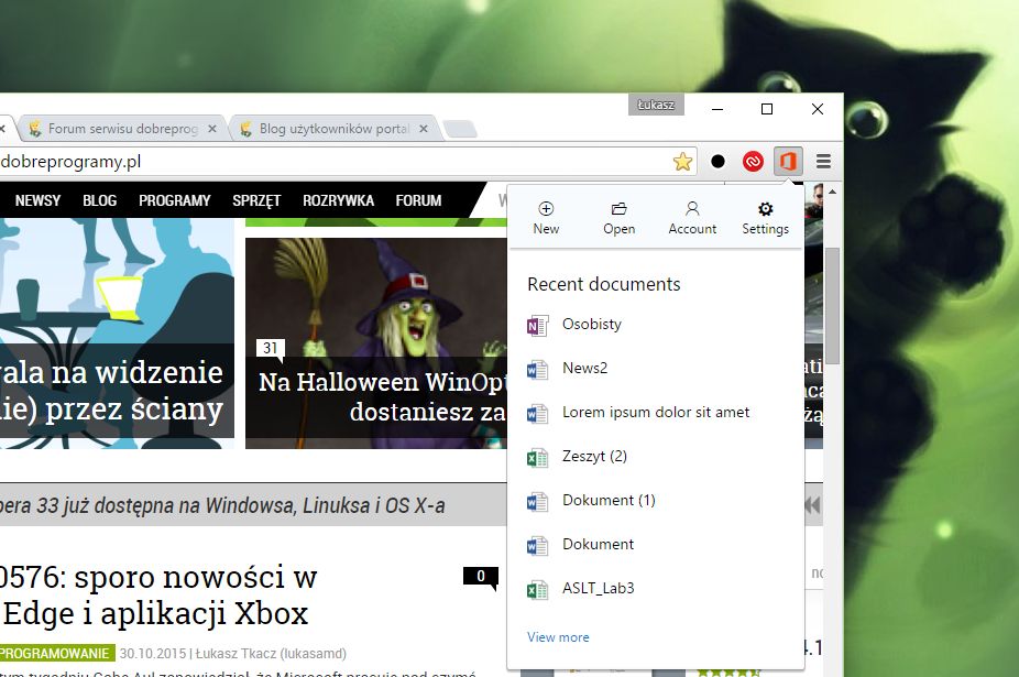 Microsoft ulepsza pakiet Office, wprowadza rozszerzenie dla Google Chrome