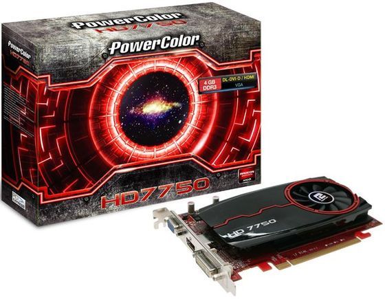 PowerColor Radeon HD 7750 4 GB DDR3 karta graficzna zdjęcie opakowanie