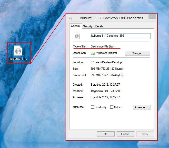 Montowanie obrazów ISO bez dodatkowych programów w Windows 8  i prezent od DelphiX' a :) - Krok I - Upewnij się czy Twój obraz jest poprawnym plikiem obrazu 