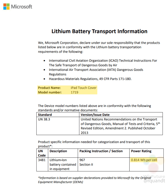 Usunięty już serwerów dokument dotyczący transportu nowego produktu. Źródło: winfuture.de