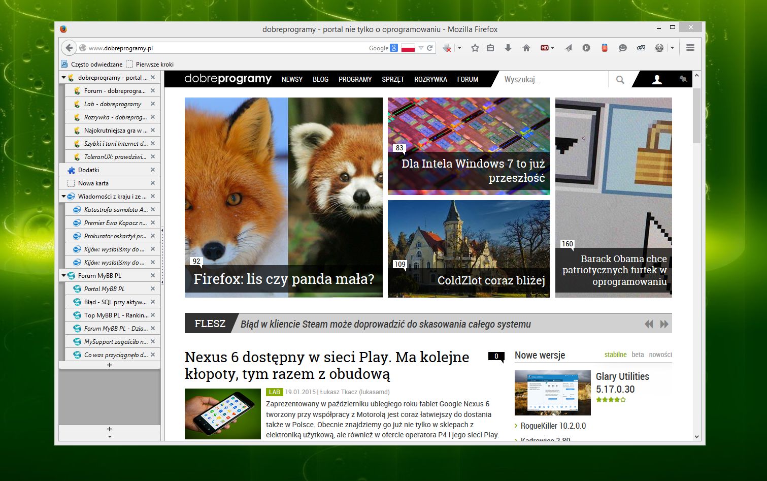 Tree Style Tab w przeglądarce Mozilla Firefox