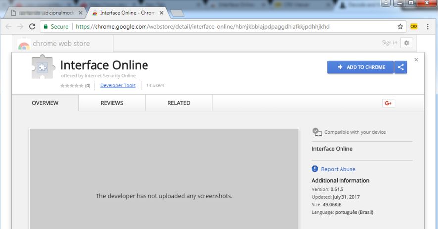 Zainstaluj więc moduł ochronny z Chrome Web Store
