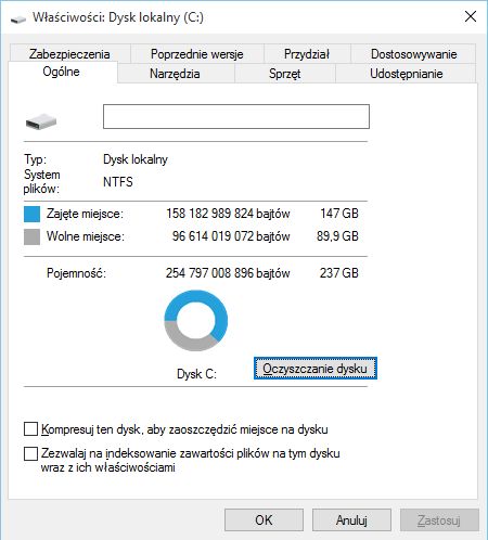 Jak odzyskać miejsce na dysku po aktualizacji do Windows 10?