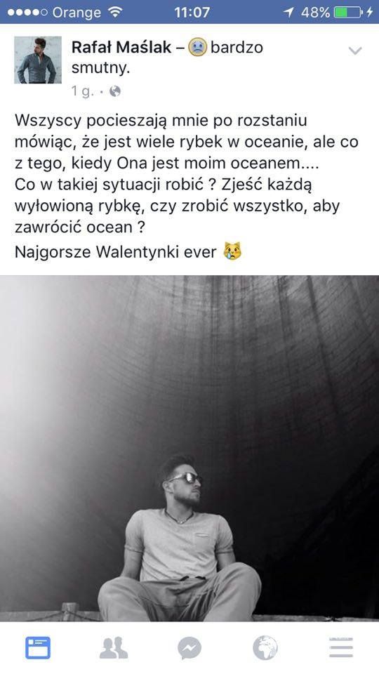 Rafał Maślak o rozstaniu z Kamilą Nicpoń