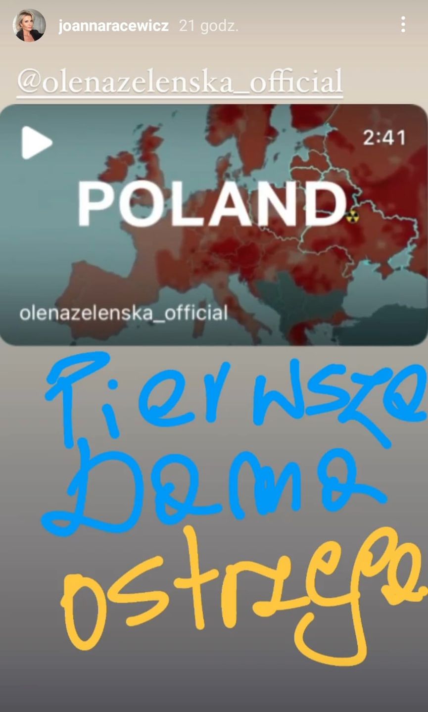 Joanna Racewicz przekazuje ostrzeżenie od Ołeny Zełenskiej