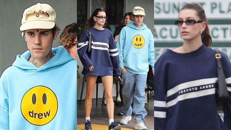 Zblazowany Justin Bieber spaceruje w towarzystwie Hailey Bieber
