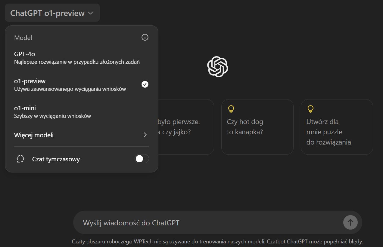o1 w ChatGPT Plus