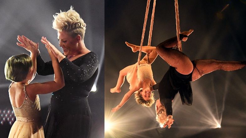 Pink szybuje nad sceną z 9-letnią córką Willowdb