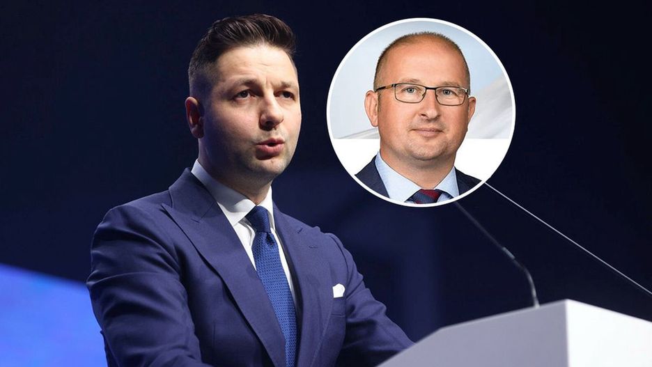 Patryk Jaki i Robert Nowacki. Europoseł jest jednym z kilku prominentnych polityków partii Ziobry, który wspierał Nowackiego