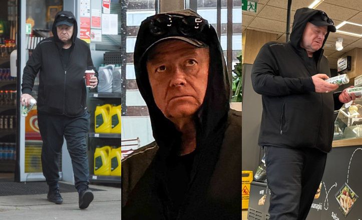Olaf Lubaszenko robi zakupy na stacji benzynowej