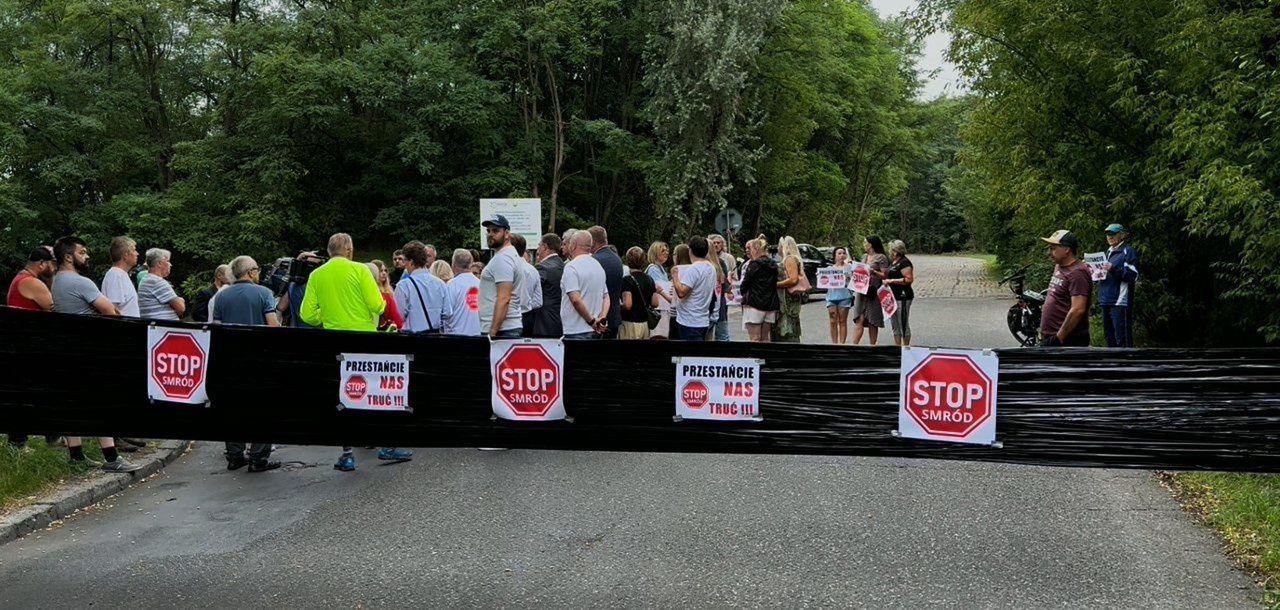 Strajk pod zakładem Zakładem Odzysku i Unieszkodliwiania Odpadów