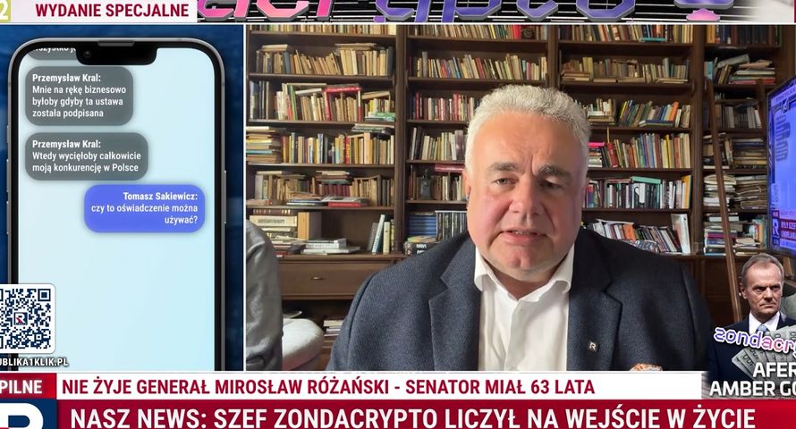 Republika tłumaczy się z reklam Zondacrypto. Rachoń pokazał faktury, Sakiewicz SMS-y od Krala