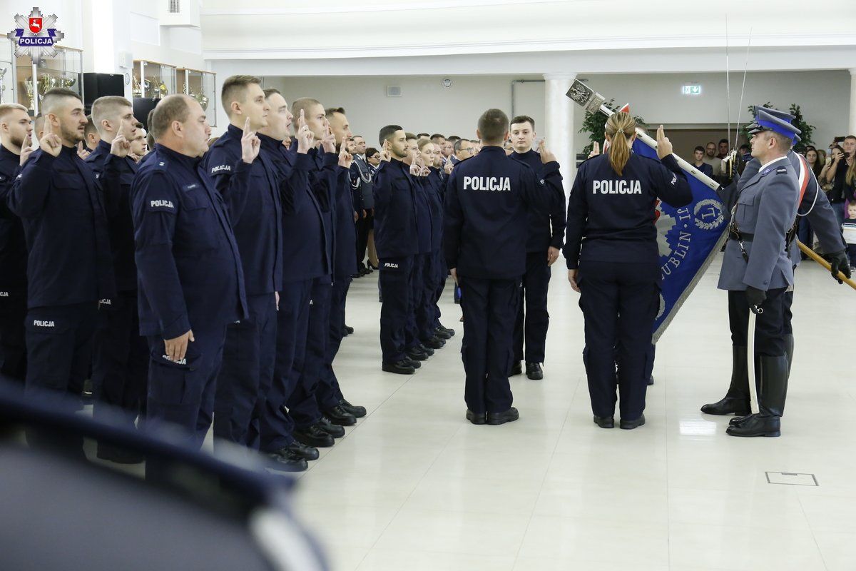 Ślubowanie nowych policjantów w Lublinie