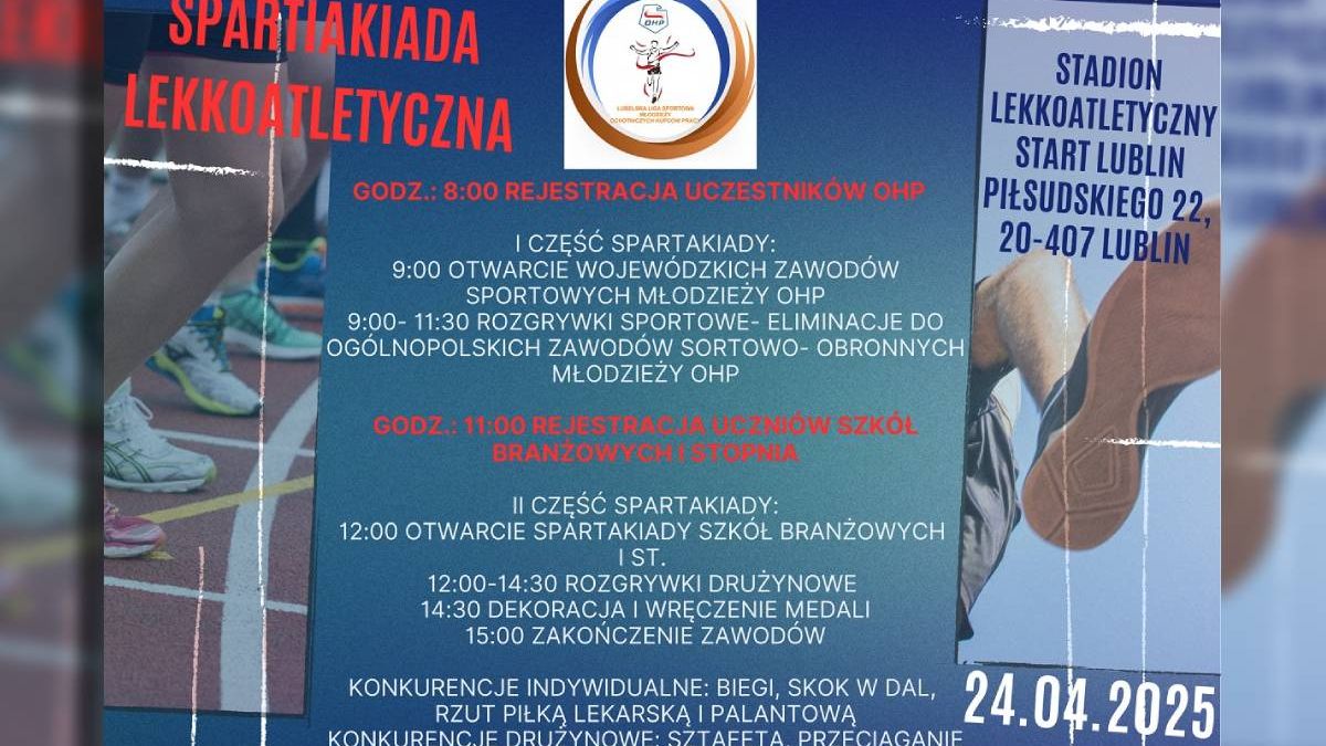Plakat Spartakiada lekkoatletyczna OHP