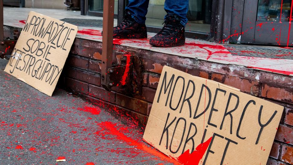 Nie chciej Polsko mojej krwi - akcja ostrzegawcza Strajku Kobiet