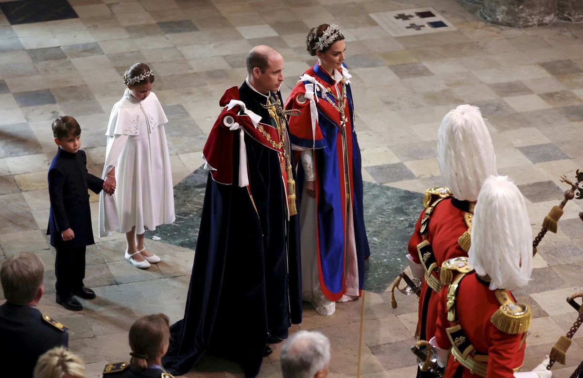 Księżna Kate i książę William podczas koronacja Karola III