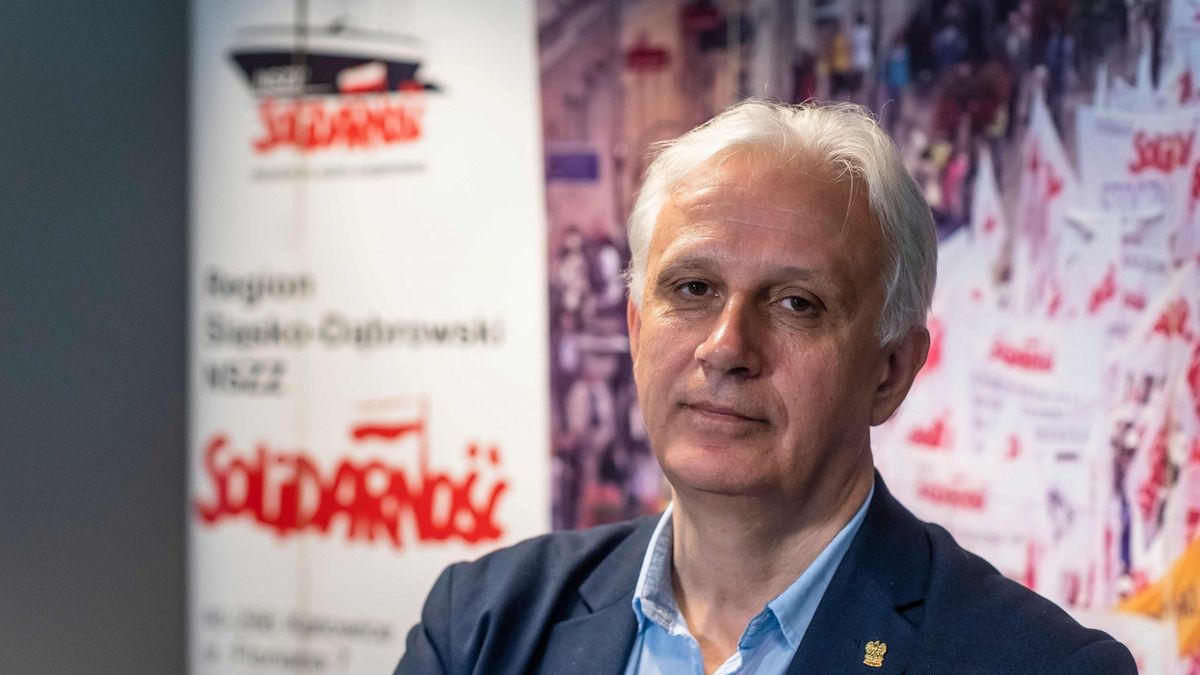 Dominik Kolorz, szef śląsko-dąbrowskiej Solidarności.