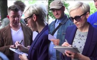 Ania Wyszkoni rozdaje autografy pod studiem "Dzień Dobry TVN"!