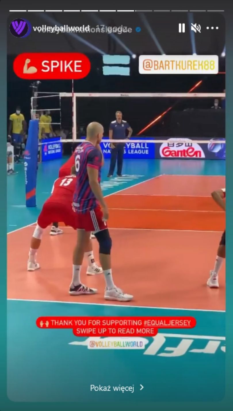 Liga Narodów. Bartosz Kurek wystąpił w wyjątkowej koszulce