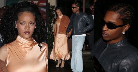 Rihanna cała w satynie mknie razem z ASAP Rockym na randkę o drugiej w nocy (ZDJĘCIA)