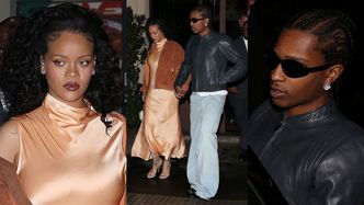 Rihanna cała w satynie mknie razem z ASAP Rockym na randkę o drugiej w nocy (ZDJĘCIA)