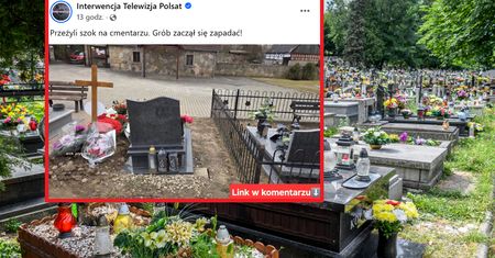 Bulwersująca sytuacja na cmentarzu. "Grób zaczął się przechylać"