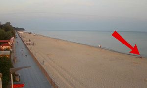 5:50 na plaży w Sarbinowie. Taki widok uchwyciła kamera