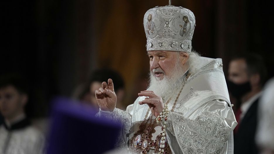 TemporaryRussian Orthodox Church Patriarch Kirill conducts the Easter service in the Christ the Savior Cathedral in Moscow, Russia, Sunday, April 24, 2022. Eastern Orthodox churches observe the ancient Julian calendar, and this year celebrate the Orthodox Easter on April 24. (AP Photo/Alexander Zemlianichenko, Pool)Pool AP