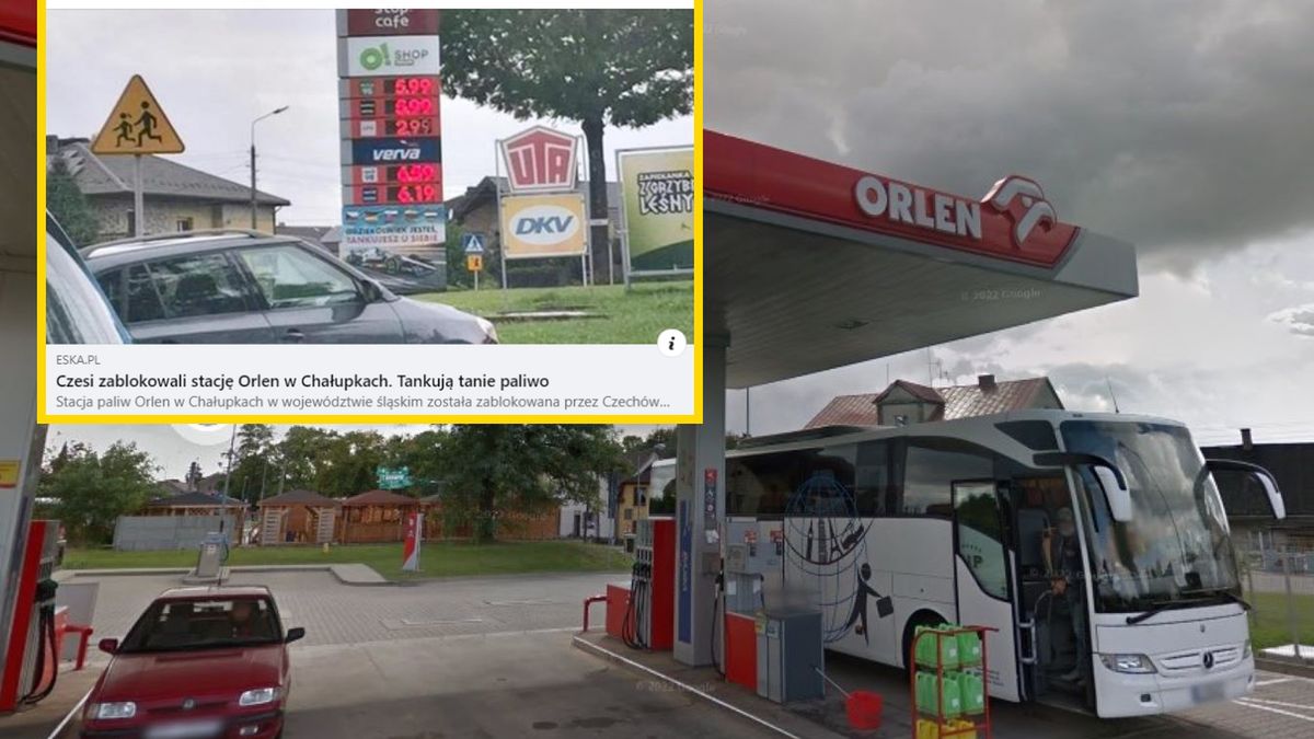 Na Orlenie w Chałupkach korek samochodów z Czech 