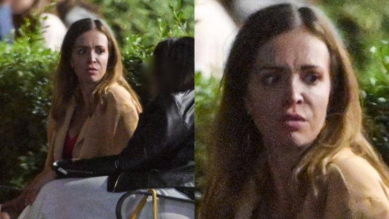 Anna Wendzikowska bawi się z przyjaciółkami na Placu Zbawiciela