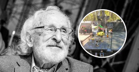 Zmiana na grobie Franciszka Pieczki. Nawiązuje do jego przeszłości