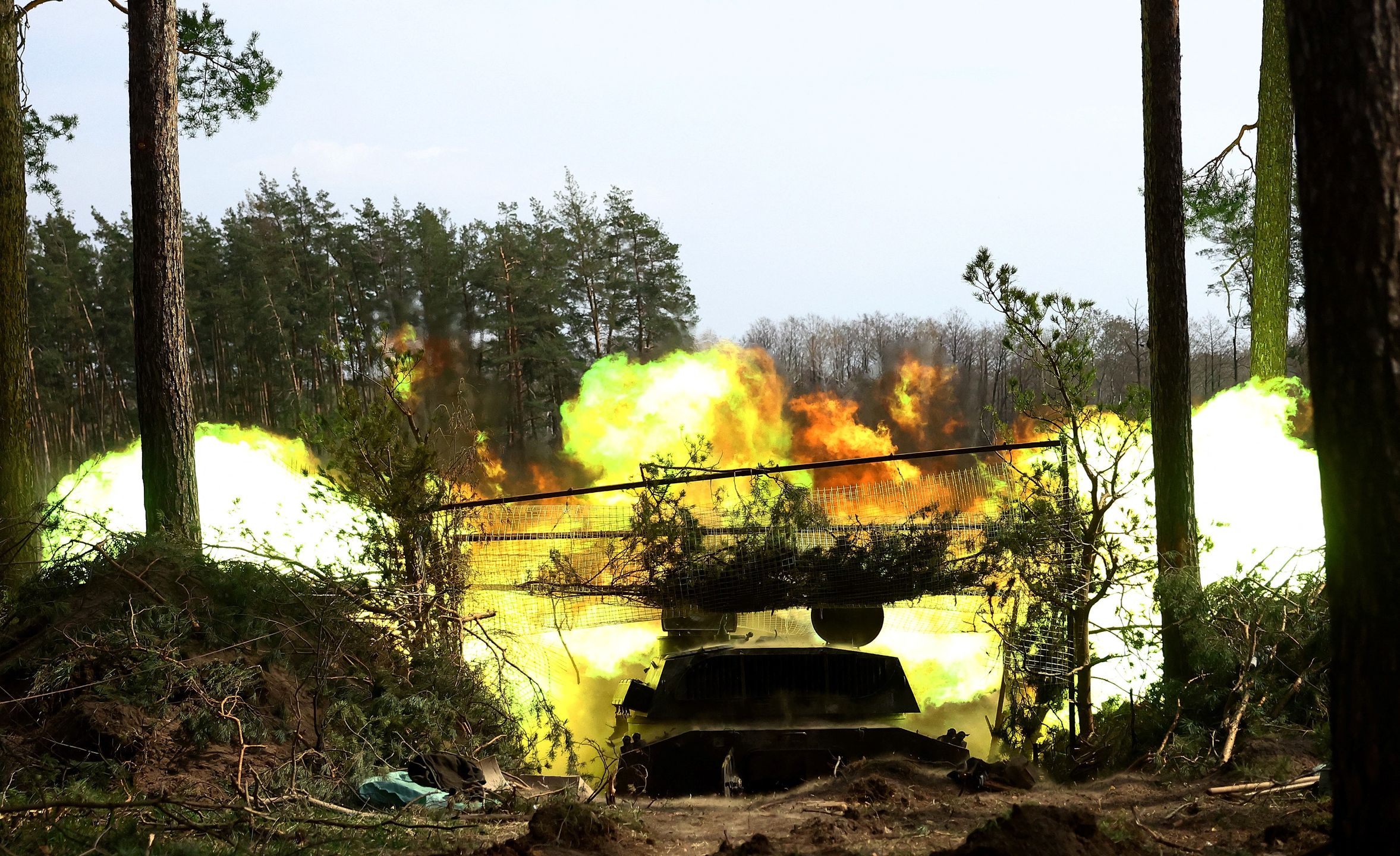 Ukrainian servicemen with the 95th Brigade fire artillery near Lyman
Ukrainian servicemen with the 95th Brigade fire artillery, amid Russia's attack on Ukraine, at the frontline in the region of Lyman, Ukraine, April 7, 2023.,Image: 767867711, License: Rights-managed, Restrictions: , Model Release: no, Credit line: KAI PFAFFENBACH / Reuters / Forum
KAI PFAFFENBACH / Reuters / Forum
war