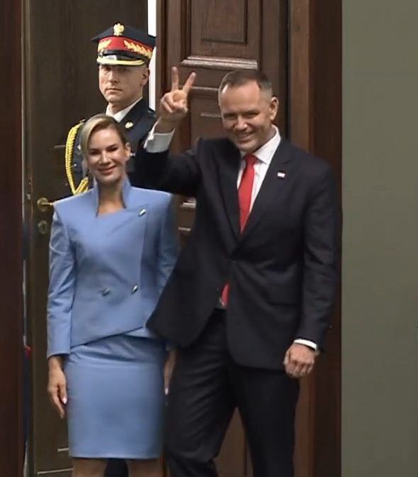 Marta i Karol Nawroccy, zaprzysiążenie Prezydenta RP