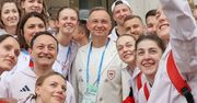 Andrzej Duda pojawił się w Paryżu. Dał popis przed olimpijczykami